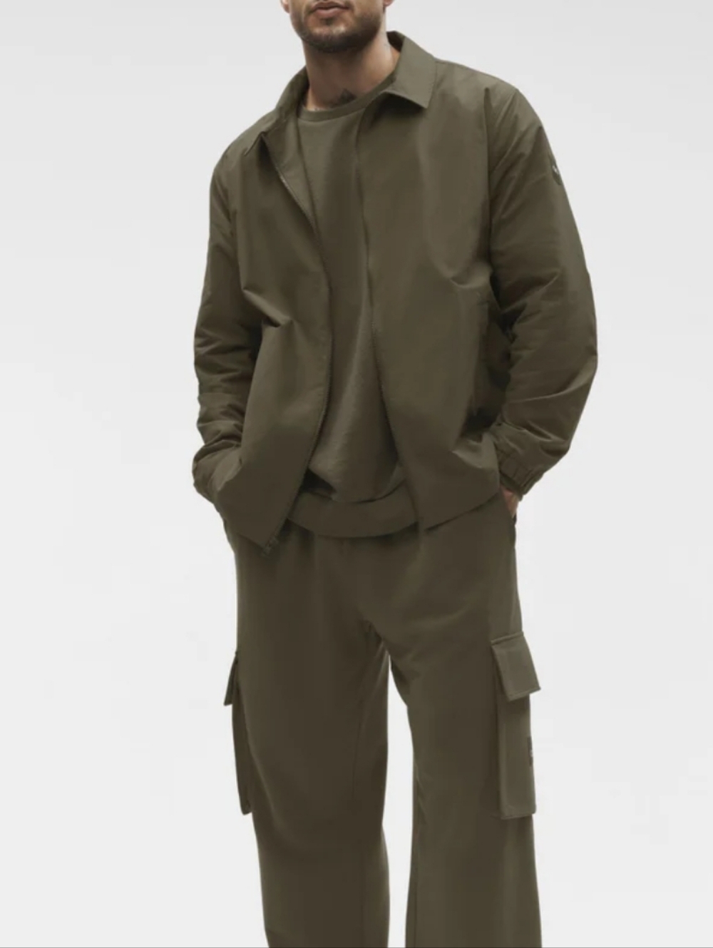 ALO Yoga Torrent Overshirt in Olive Tree